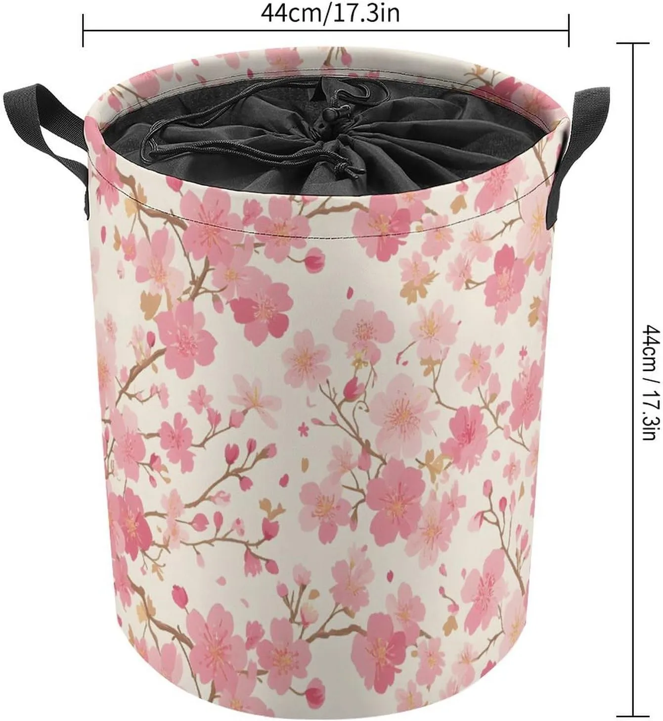 Laundry Hampers, Large Drawstring Laundry Bag, Removable Laundry Bags, Collapsible Storage Bin with Handles for Home Organization, Kids Room, Nursery Leaf