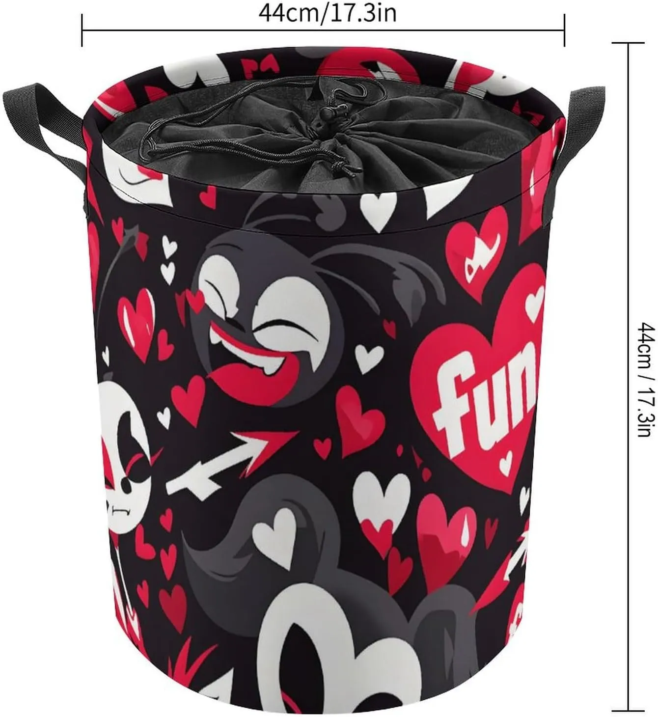 Laundry Hampers, Large Drawstring Laundry Bag, Removable Laundry Bags, Collapsible Storage Bin with Handles for Home Organization, Kids Room, Nursery Pattern