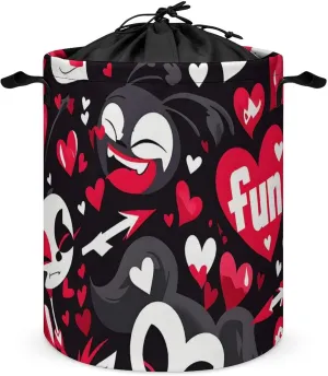 Laundry Hampers, Large Drawstring Laundry Bag, Removable Laundry Bags, Collapsible Storage Bin with Handles for Home Organization, Kids Room, Nursery Pattern