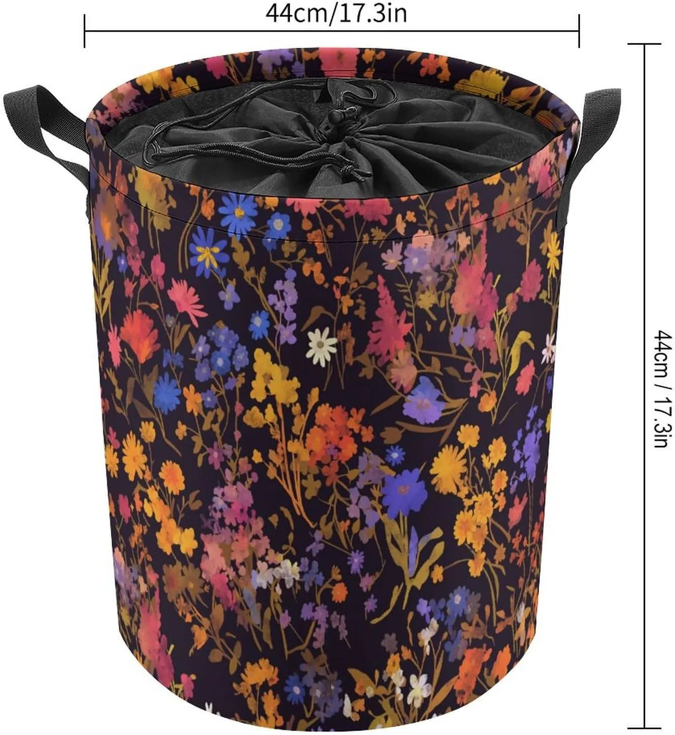 Laundry Hampers, Large Drawstring Laundry Bag, Removable Laundry Bags, Collapsible Storage Bin with Handles for Home Organization, Kids Room, Nursery Purple