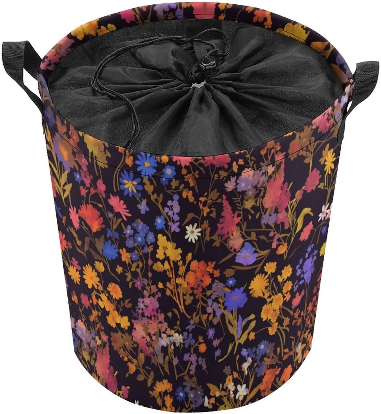 Laundry Hampers, Large Drawstring Laundry Bag, Removable Laundry Bags, Collapsible Storage Bin with Handles for Home Organization, Kids Room, Nursery Purple