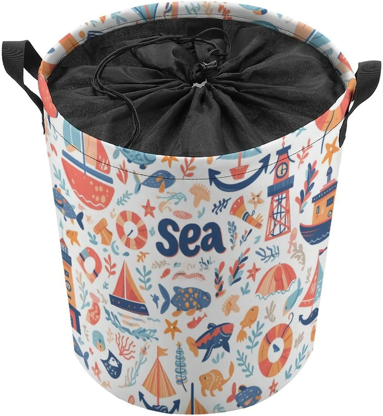 Laundry Hampers, Large Drawstring Laundry Bag, Removable Laundry Bags, Collapsible Storage Bin with Handles for Home Organization, Kids Room, Nursery Textile