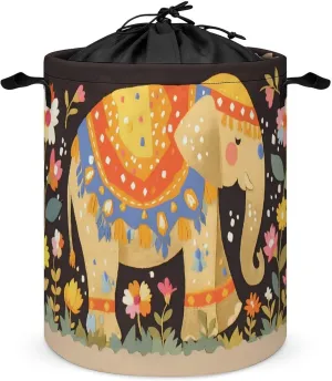 Laundry Hampers, Large Drawstring Laundry Bag, Removable Laundry Bags, Collapsible Storage Bin with Handles for Home Organization, Kids Room, Nursery Vertebrate