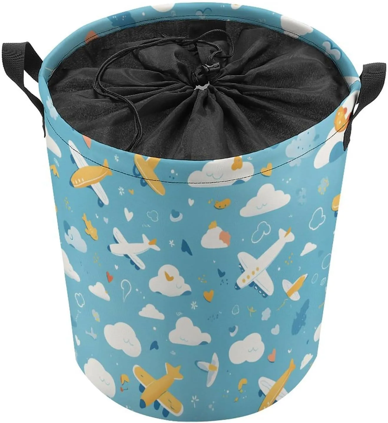 Laundry Hampers, Large Drawstring Laundry Bag, Removable Laundry Bags, Collapsible Storage Bin with Handles for Home Organization, Kids Room, Nursery Vertebrate