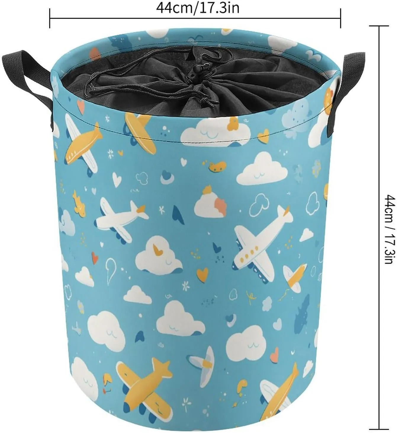 Laundry Hampers, Large Drawstring Laundry Bag, Removable Laundry Bags, Collapsible Storage Bin with Handles for Home Organization, Kids Room, Nursery Vertebrate