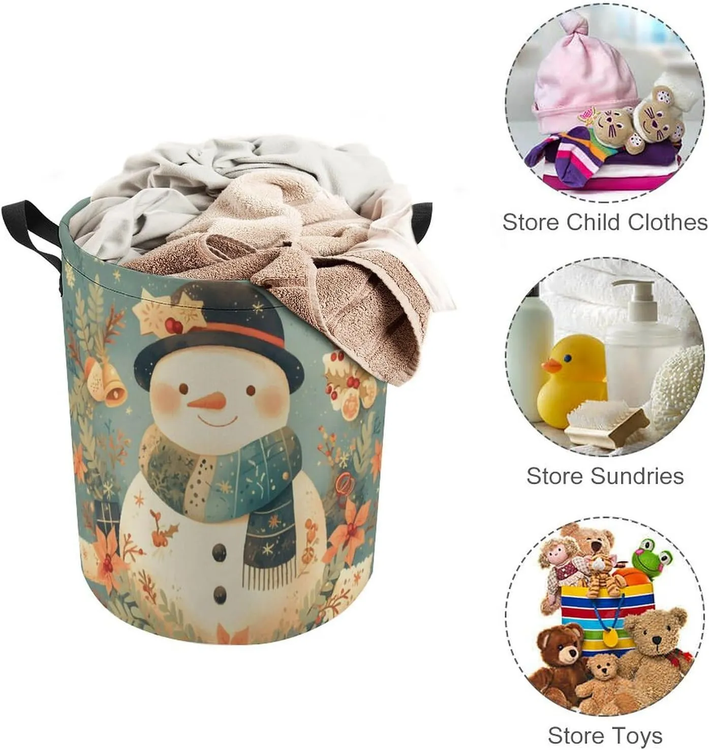 Laundry Hampers, Large Drawstring Laundry Bag, Removable Laundry Bags, Collapsible Storage Bin with Handles for Home Organization, Kids Room, Nursery Vertebrate