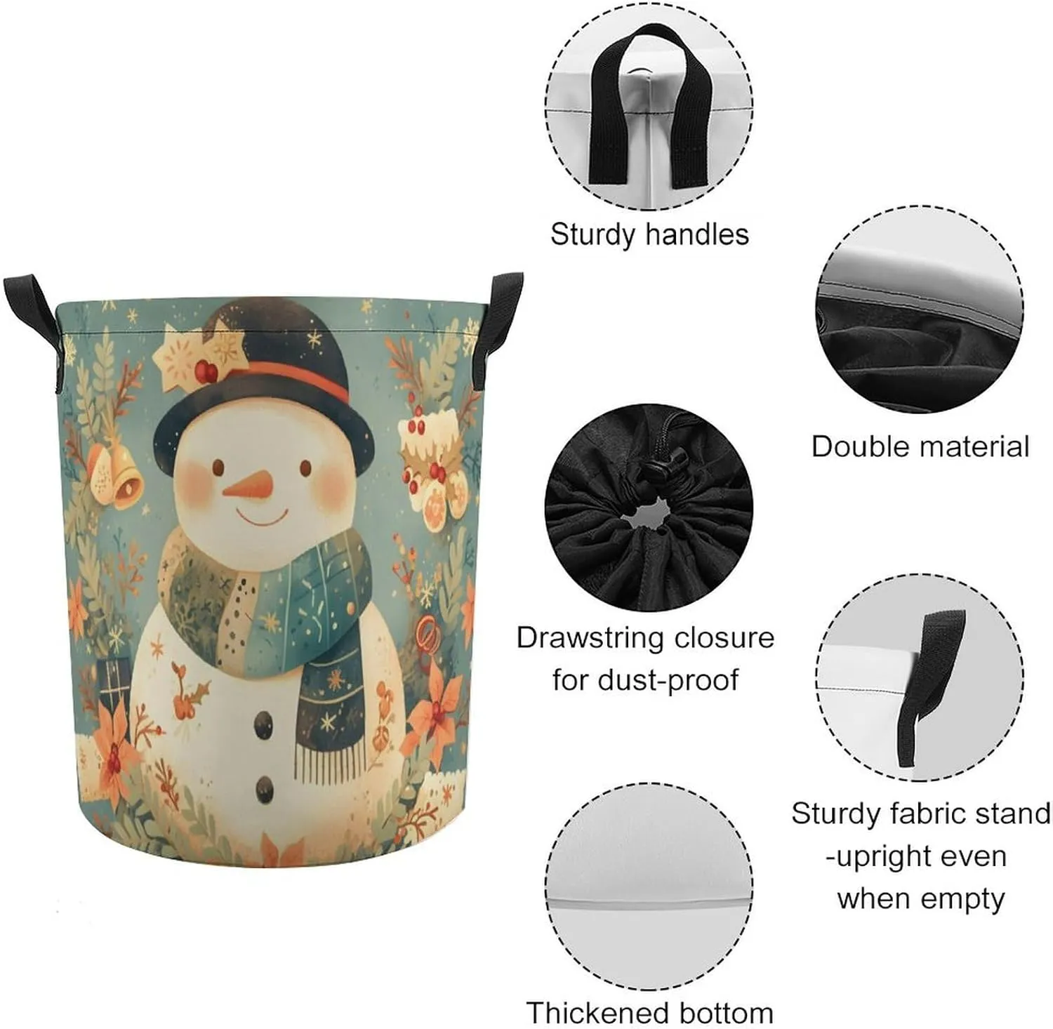 Laundry Hampers, Large Drawstring Laundry Bag, Removable Laundry Bags, Collapsible Storage Bin with Handles for Home Organization, Kids Room, Nursery Vertebrate