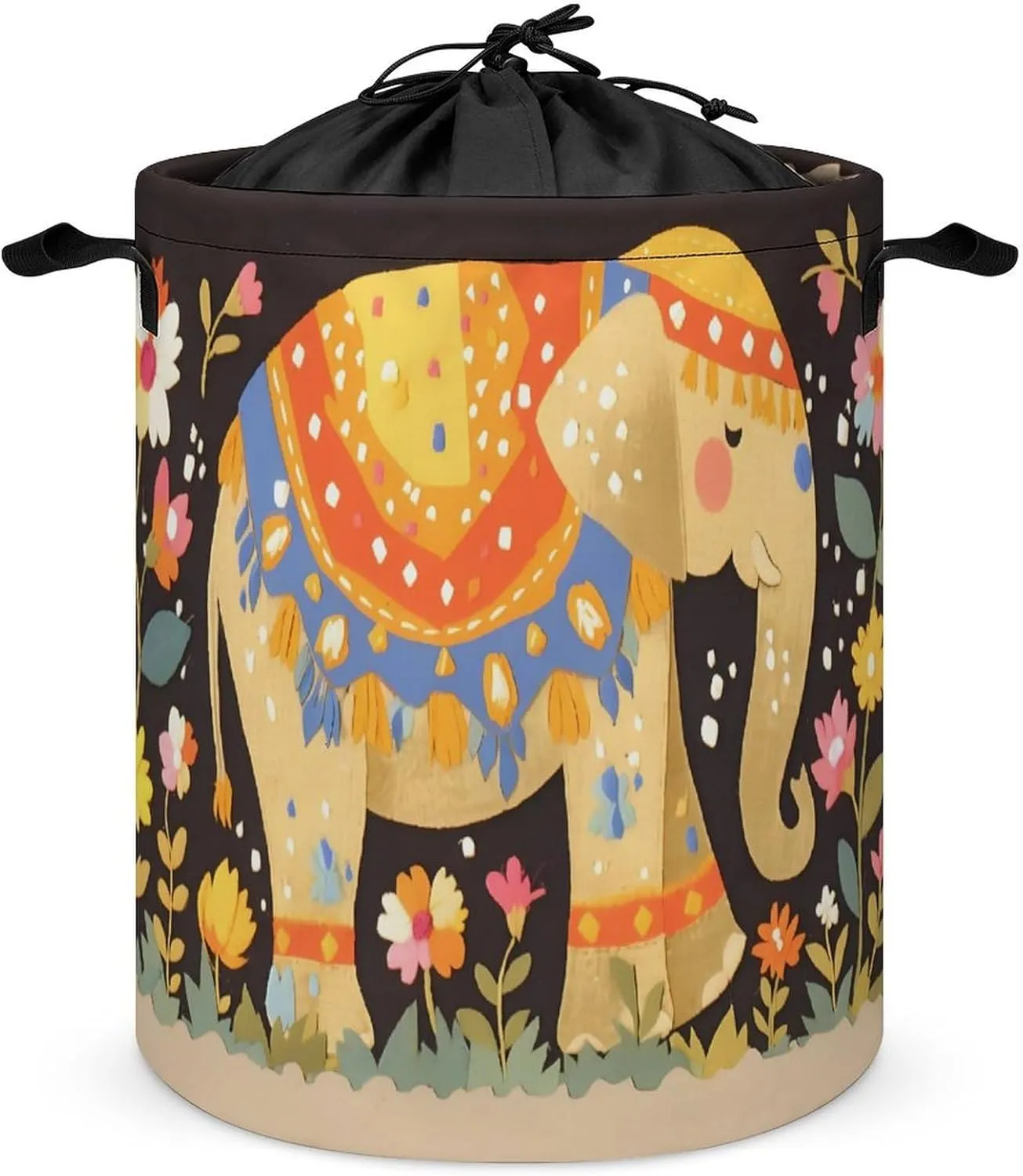 Laundry Hampers, Large Drawstring Laundry Bag, Removable Laundry Bags, Collapsible Storage Bin with Handles for Home Organization, Kids Room, Nursery Vertebrate