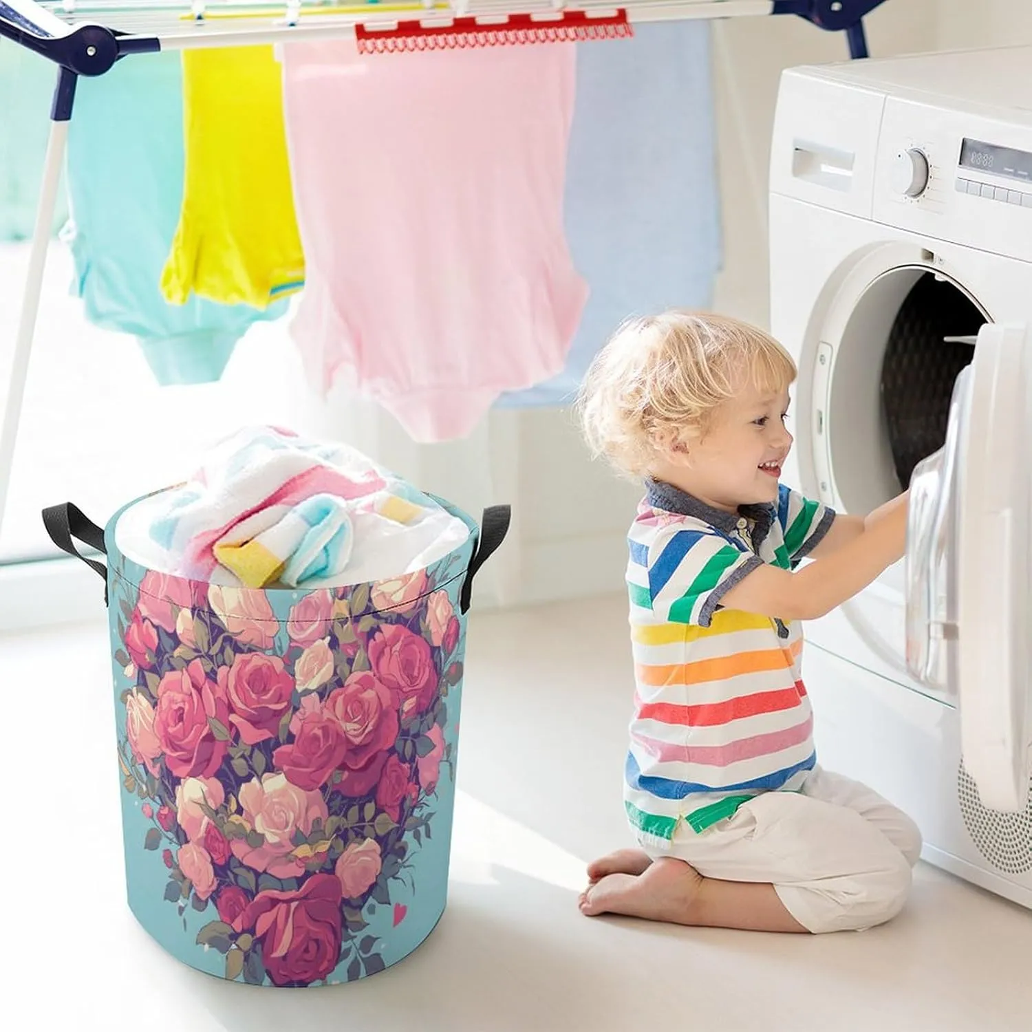 Laundry Hampers, Large Drawstring Laundry Bag, Removable Laundry Bags, Collapsible Storage Bin with Handles for Home Organization, Kids Room, Nursery Wedding Ceremony Supply