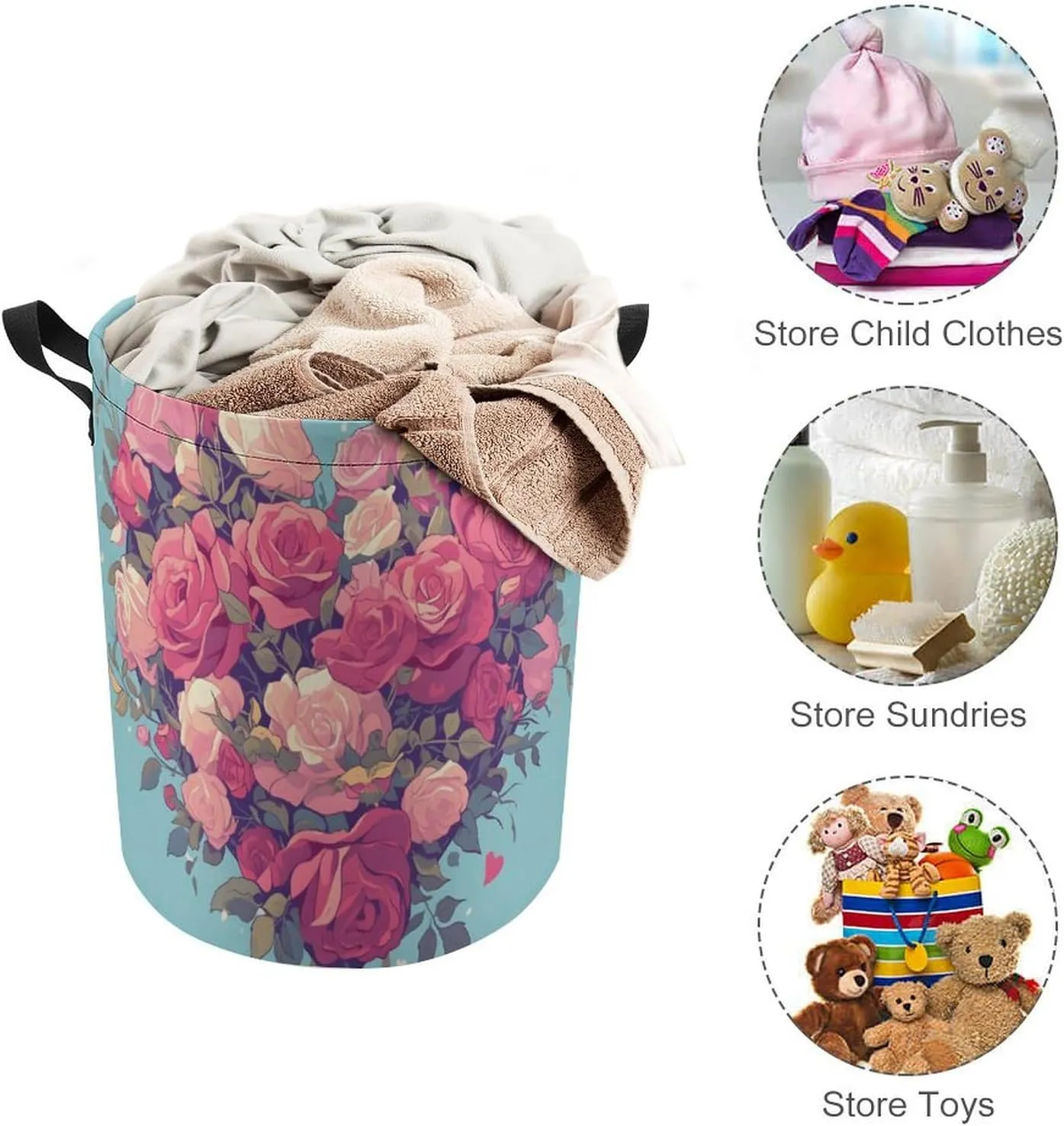 Laundry Hampers, Large Drawstring Laundry Bag, Removable Laundry Bags, Collapsible Storage Bin with Handles for Home Organization, Kids Room, Nursery Wedding Ceremony Supply