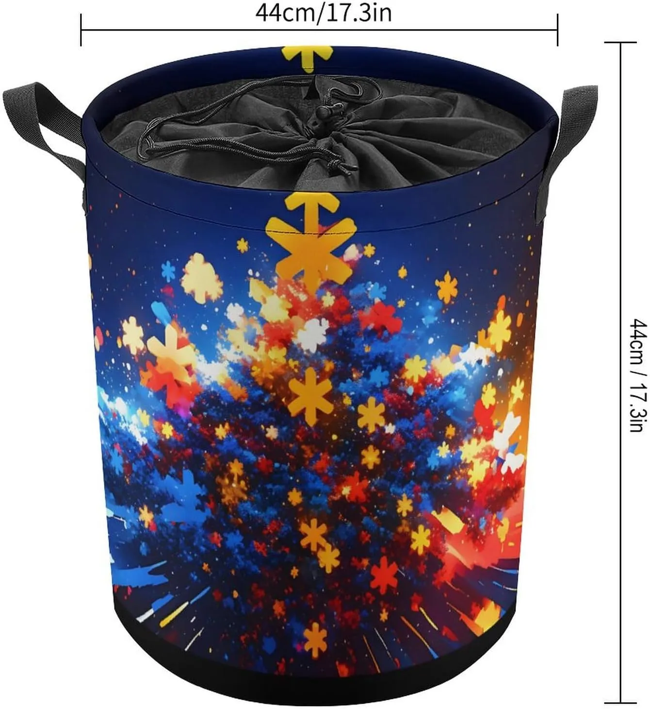 Laundry Hampers, Large Drawstring Laundry Bag, Removable Laundry Bags, Collapsible Storage Bin with Handles for Home Organization, Kids Room, Nursery World