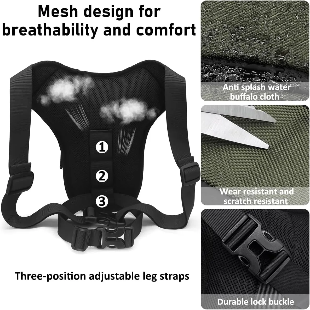 Leg Bag for Men and Women Motorcycle Waist Thigh Bag Bicycle Leg Pack Tactical Military Drop Leg Pack Pouch (Green)