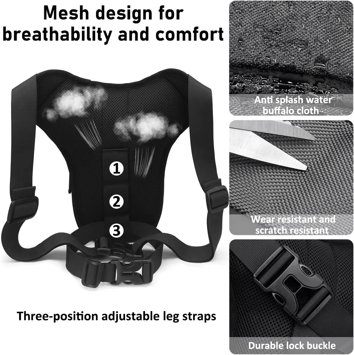 Leg Bag for Men and Women Motorcycle Waist Thigh Bag Bicycle Leg Pack Tactical Military Drop Leg Pack Pouch (Grey)