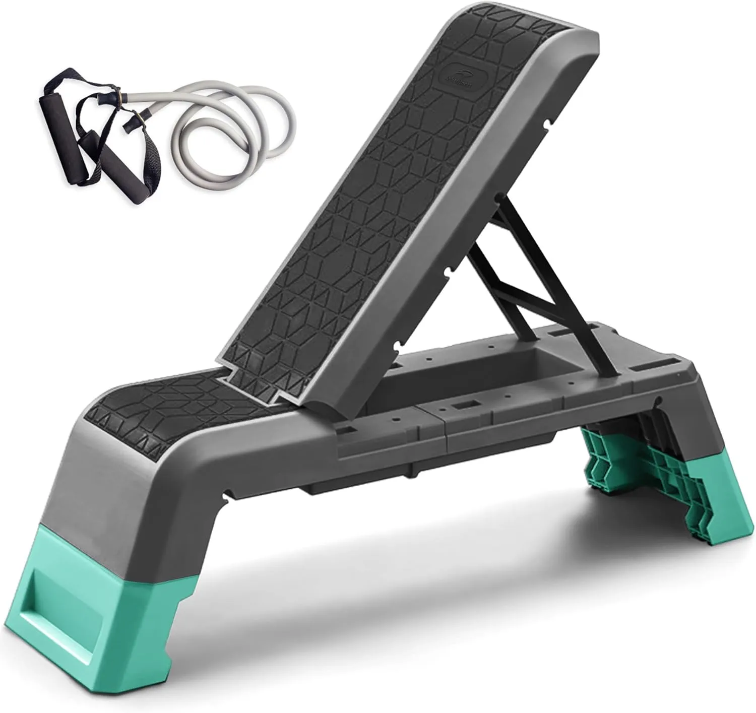 leikefitness Multifunctional Aerobic Deck with Cord Workout Platform Adjustable Dumbbell Bench Weight Bench Professional Fitness Equipment for Home Gym