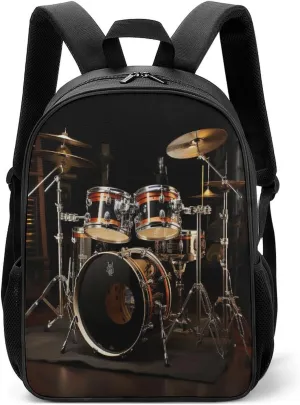 Lightweight Backpacks Cute Travel Bag Durable Drum Set Printing Small Travel Backpack For Women & Men