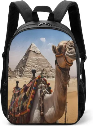 Lightweight Backpacks Cute Travel Bag Durable Pyramid Dromedary Printing Small Travel Backpack For Women & Men
