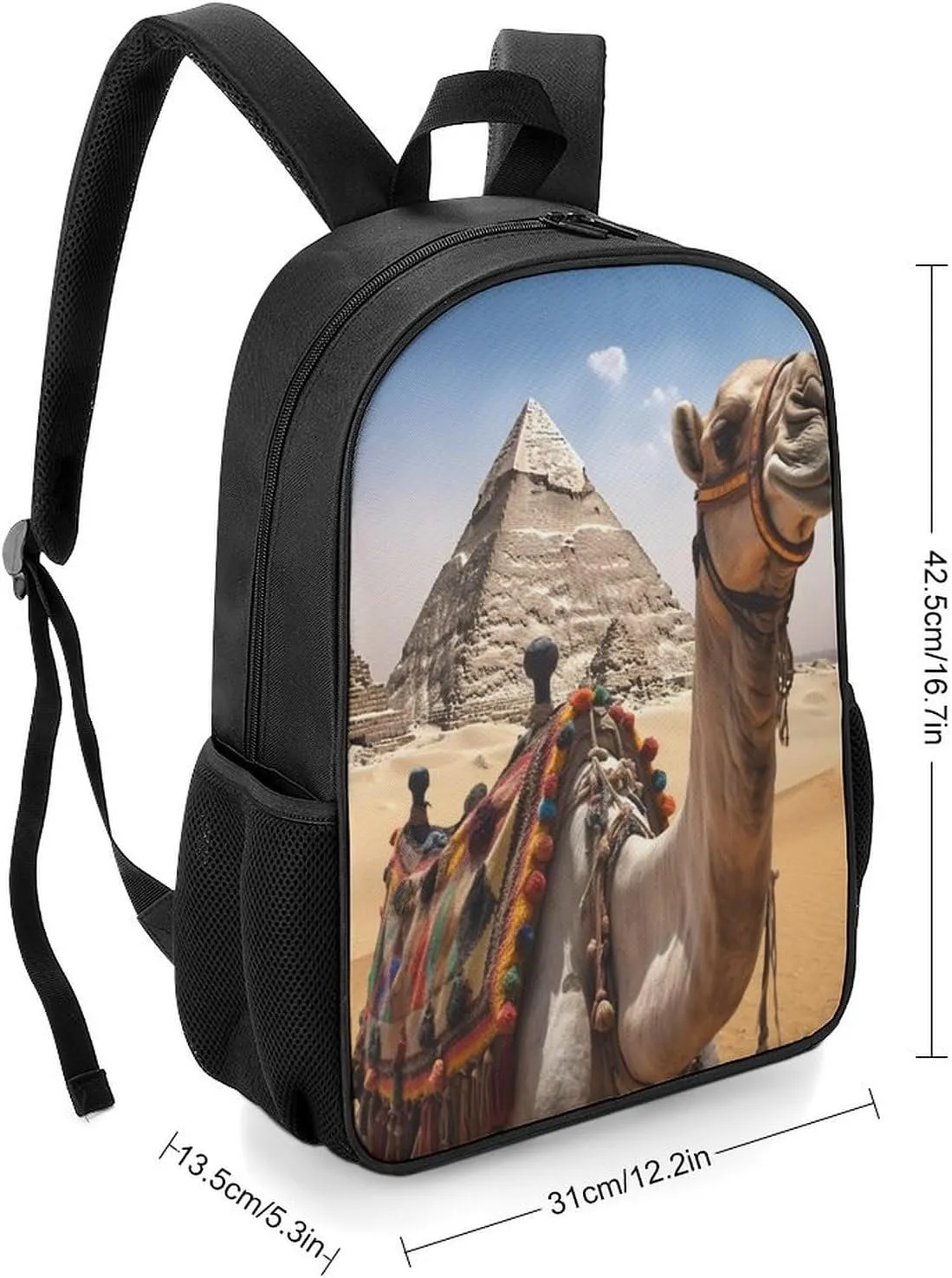 Lightweight Backpacks Cute Travel Bag Durable Pyramid Dromedary Printing Small Travel Backpack For Women & Men