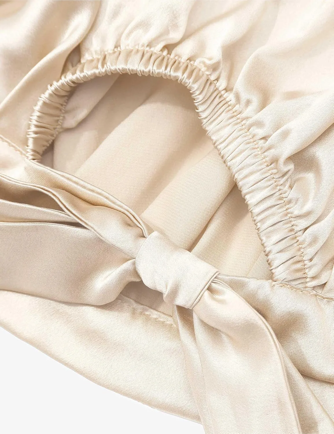 LilySilk 100% Mulberry Silk Bonnet Flat Front Silk Night Sleep Cap Adjustable Hair Wrap for Sleeping, Gravel Gold
