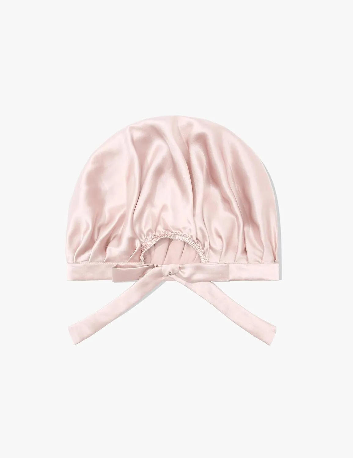 LilySilk 100% Mulberry Silk Bonnet Flat Front Silk Night Sleep Cap Adjustable Hair Wrap for Sleeping, Light Beige