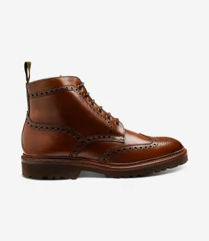 LOAKE PEGASUS CEDAR DERBY FULL-BROGUE RUBBER SOLE G-WIDE