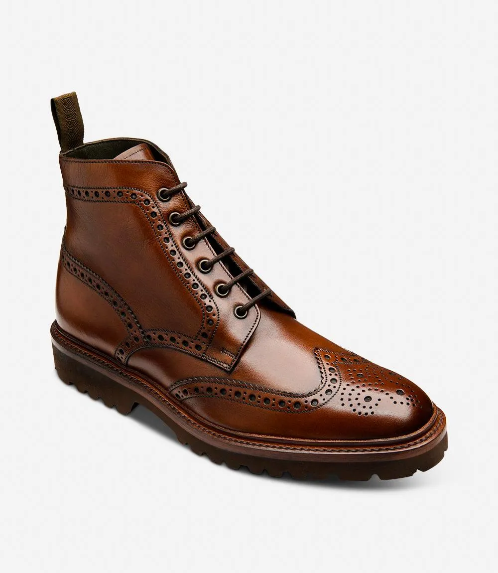 LOAKE PEGASUS CEDAR DERBY FULL-BROGUE RUBBER SOLE G-WIDE