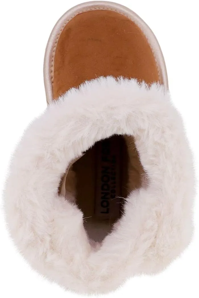 London Fog Girls Toddler Derby Street Fashion Boot Fur Lined Warm Winter Boots