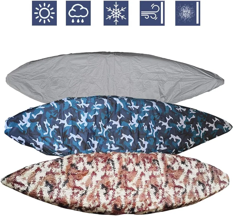 Lucky Monet Waterproof 210D Kayak Canoe Cover Storage Dust Cover UV50  Sunblock Fishing Boat Cover Shield Protector