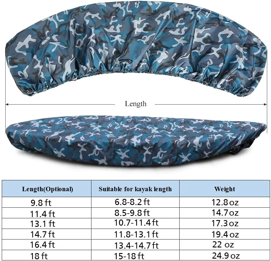 Lucky Monet Waterproof 210D Kayak Canoe Cover Storage Dust Cover UV50  Sunblock Fishing Boat Cover Shield Protector