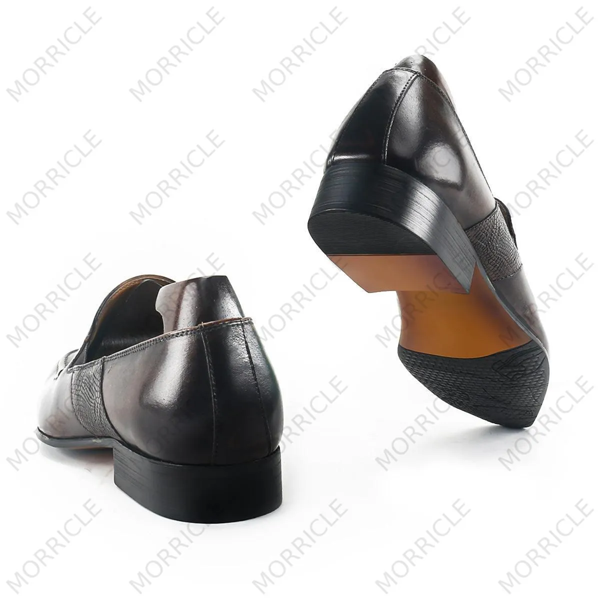 Luxurious Dark Brown Patina Driving Loafers