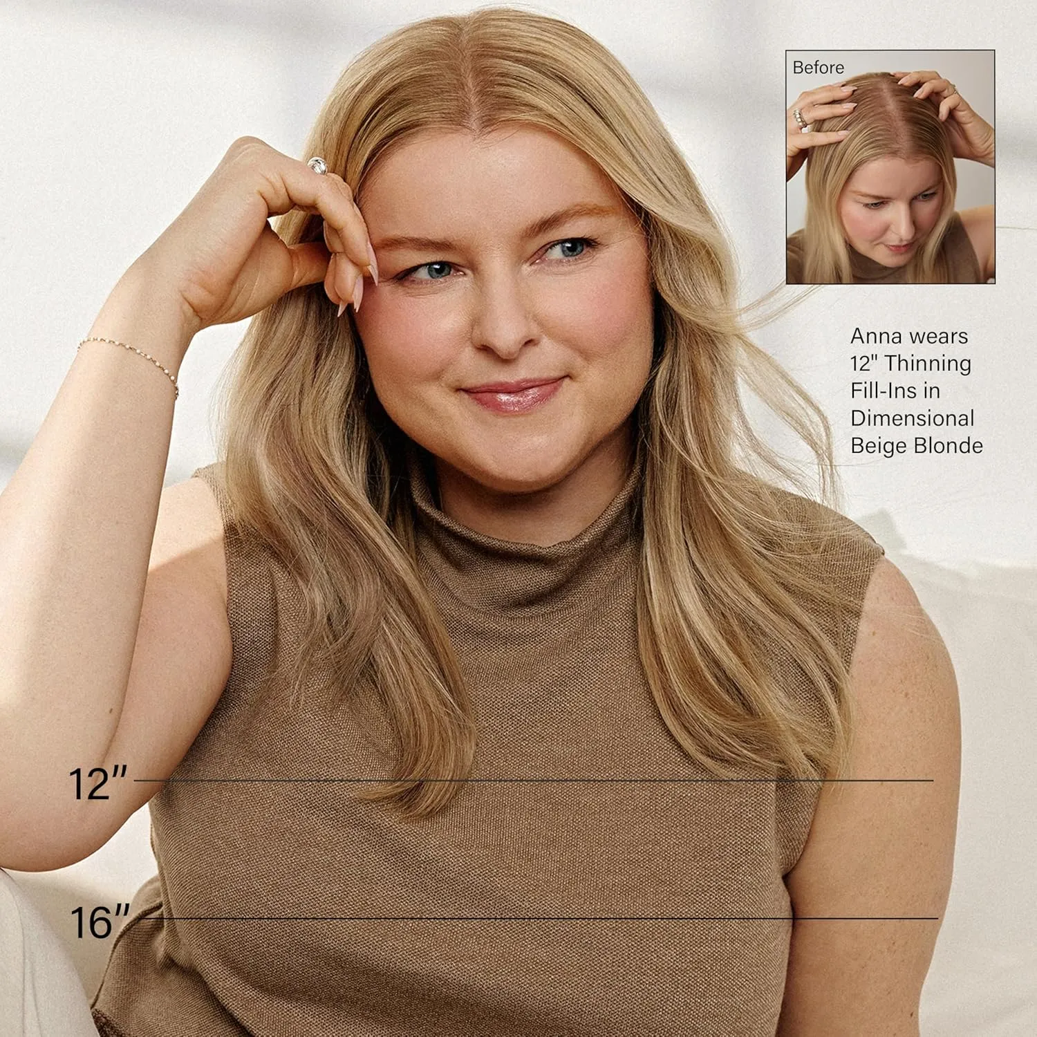 Luxy 100% Remy Human Hair Extensions for Thin Hair Thinning Hair Fill-Ins – 6 Seamless Wefts Multi-Dimensional Color Blend - Natural-Looking Volume & Coverage 80 grams 16" Ash Brown Balayage