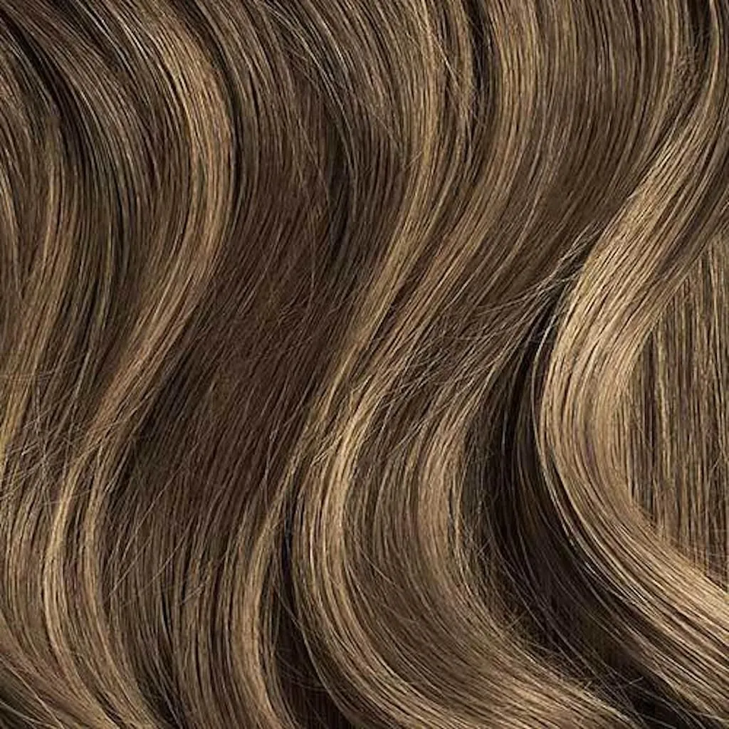 Luxy 100% Remy Human Hair Extensions for Thin Hair Thinning Hair Fill-Ins – 6 Seamless Wefts Multi-Dimensional Color Blend - Natural-Looking Volume & Coverage 80 grams 16" Ash Brown Balayage