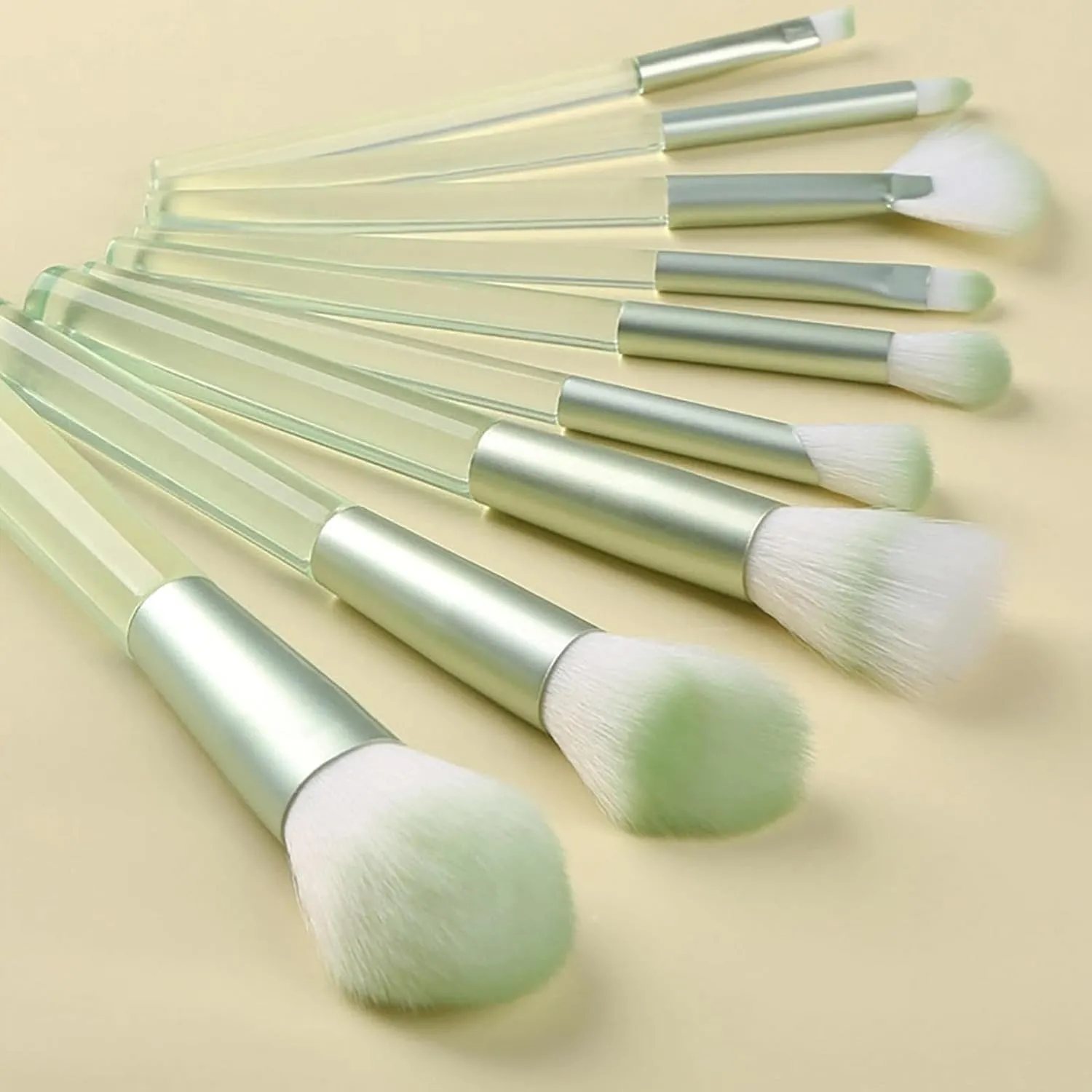 Makeup Brushes with Organizer Bag, 9 Pcs Premium Synthetic Flat Foundation Brush,Concealer Eyeshadow Eyeliner Contour Powder Blending Brush Set,Gifts for Women