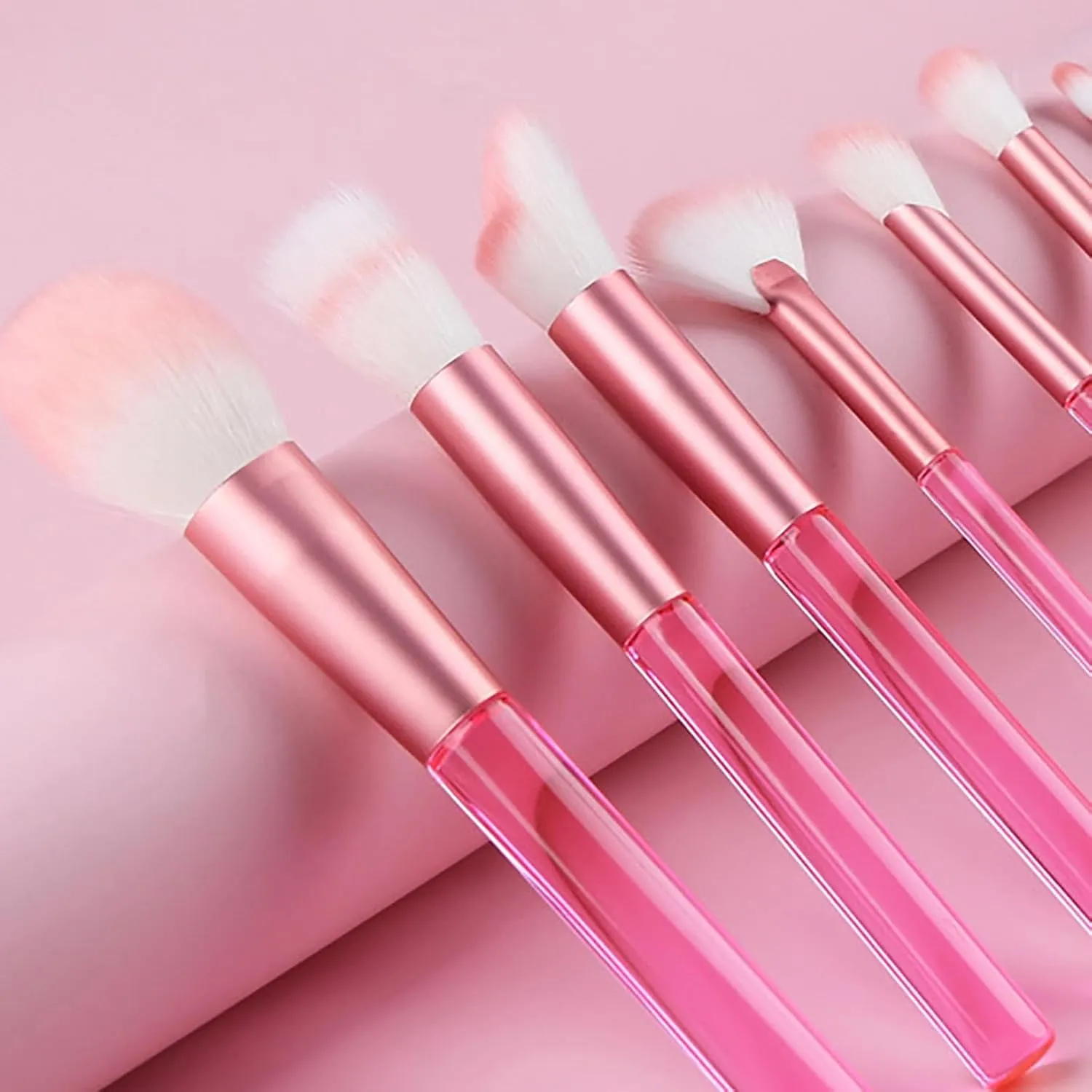 Makeup Brushes with Organizer Bag, 9 Pcs Premium Synthetic Flat Foundation Brush,Concealer Eyeshadow Eyeliner Contour Powder Blending Brush Set,Gifts for Women