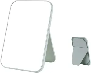 Makeup Mirror Household Makeup Mirror Desktop Foldable Standing High-Definition Makeup Mirror Portable Square Makeup Mirror Mirror for Desk(Color:Blue,Size:Medium)