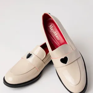 Marco Moreo Cream Patent Leather Loafers