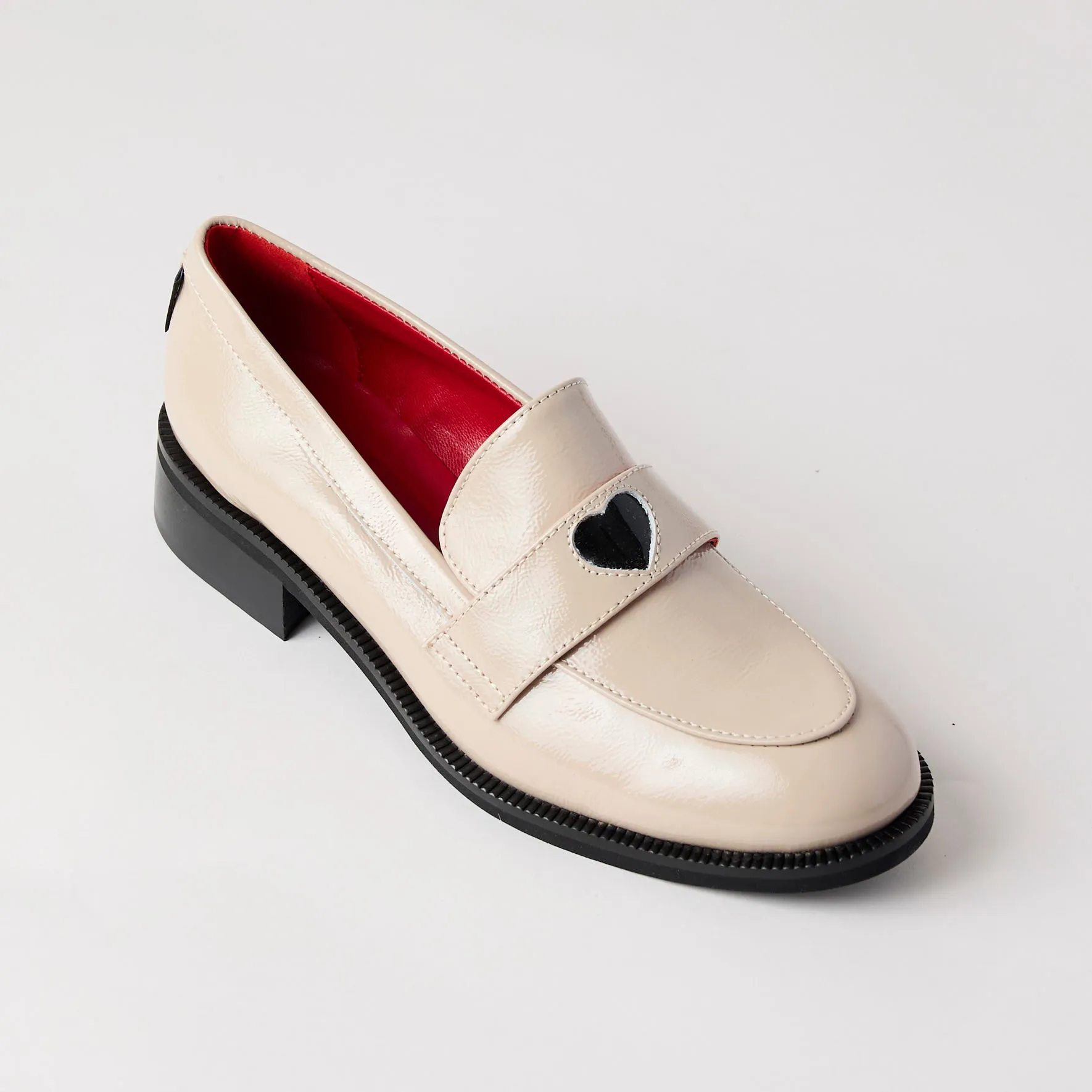 Marco Moreo Cream Patent Leather Loafers