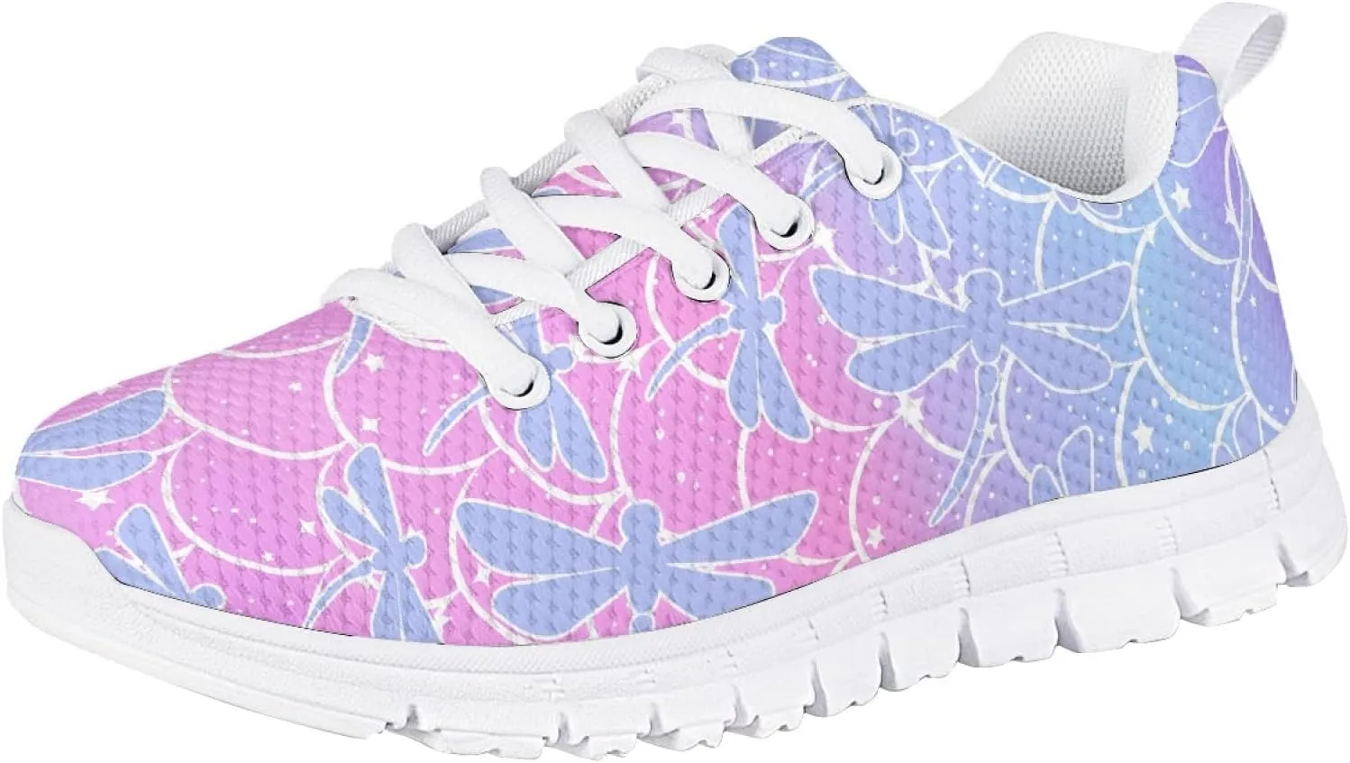 MARSVOVO Kids Animal Print Sneakers Flexible Athletic Lightweight Breathable Lace-up First Shoes for Walking Boy Girl Most Comfortable Classic Printed Casual Fashion Non Slip Sport Girl Running Shoes