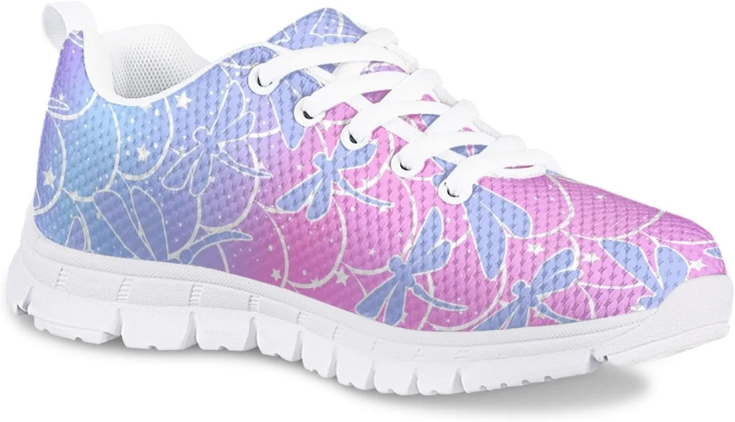 MARSVOVO Kids Animal Print Sneakers Flexible Athletic Lightweight Breathable Lace-up First Shoes for Walking Boy Girl Most Comfortable Classic Printed Casual Fashion Non Slip Sport Girl Running Shoes