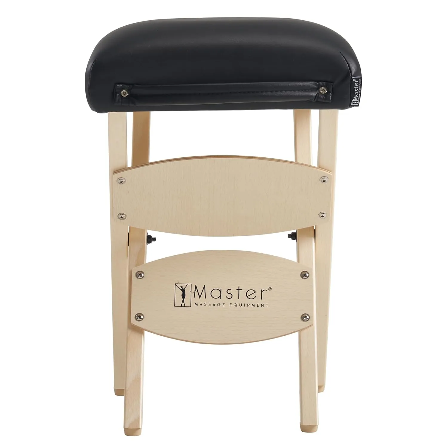 Master Massage Tables Lightweight Wooden Handy Folding Massage Stool, Black