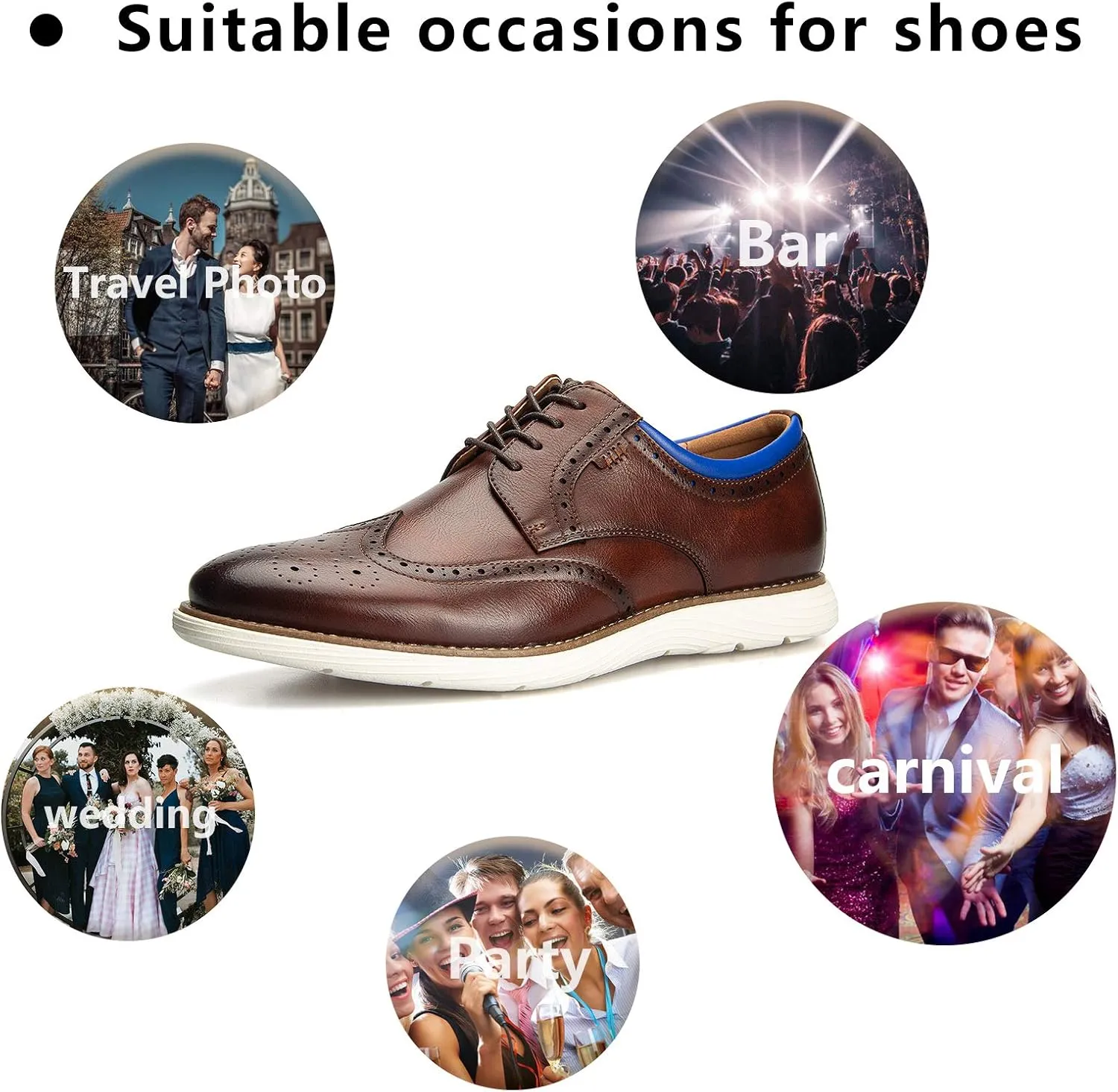 Meijiana Men's Oxford Shoes Casual Shoes for Men Casual Dress Shoes for Men