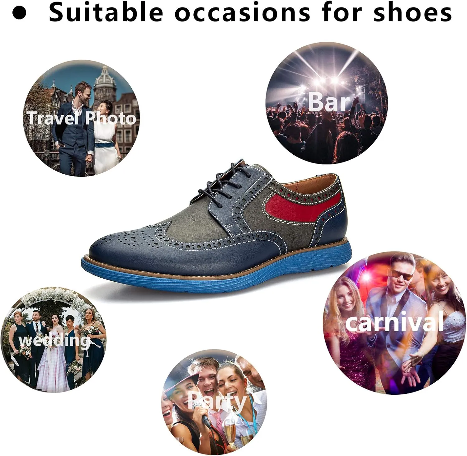 Meijiana Men's Oxford Shoes Casual Shoes for Men Casual Dress Shoes for Men