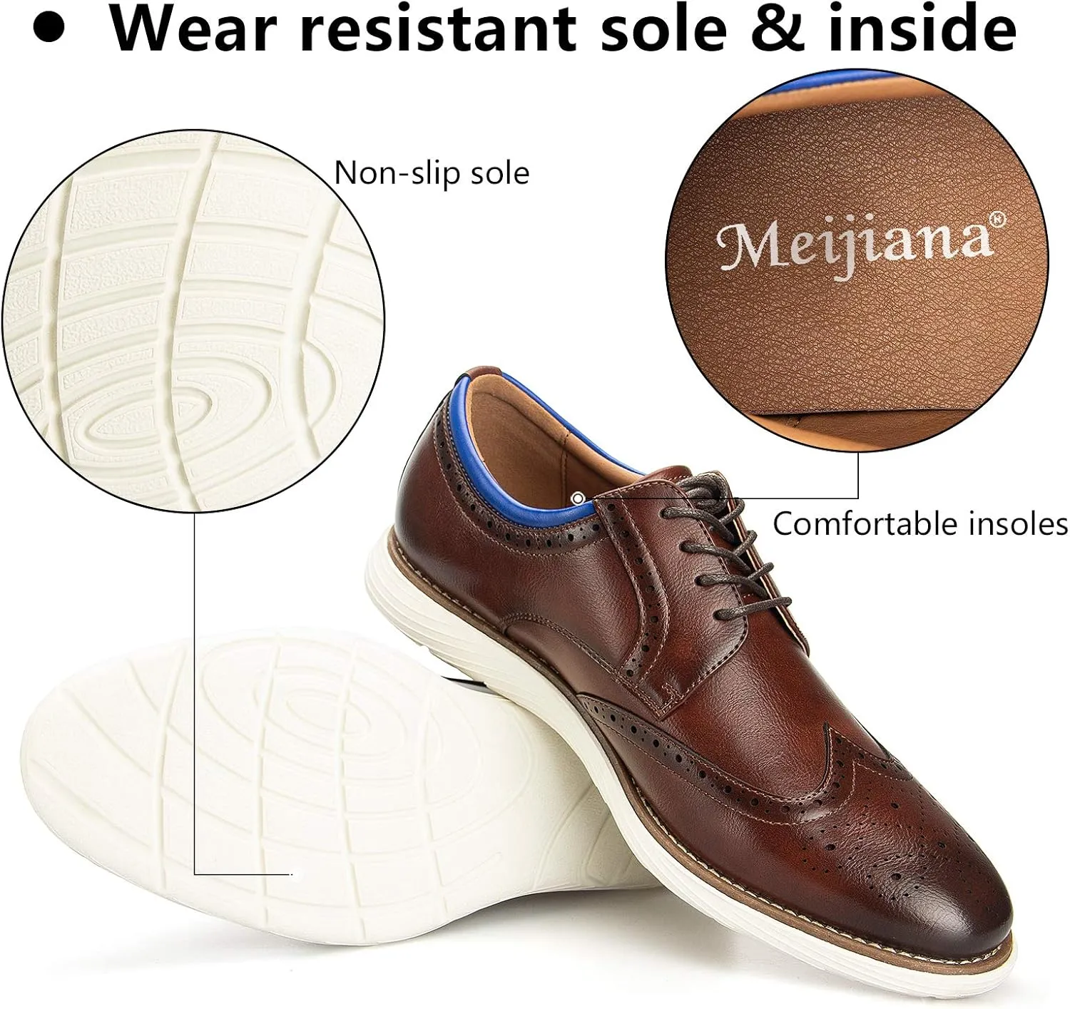Meijiana Men's Oxford Shoes Casual Shoes for Men Casual Dress Shoes for Men