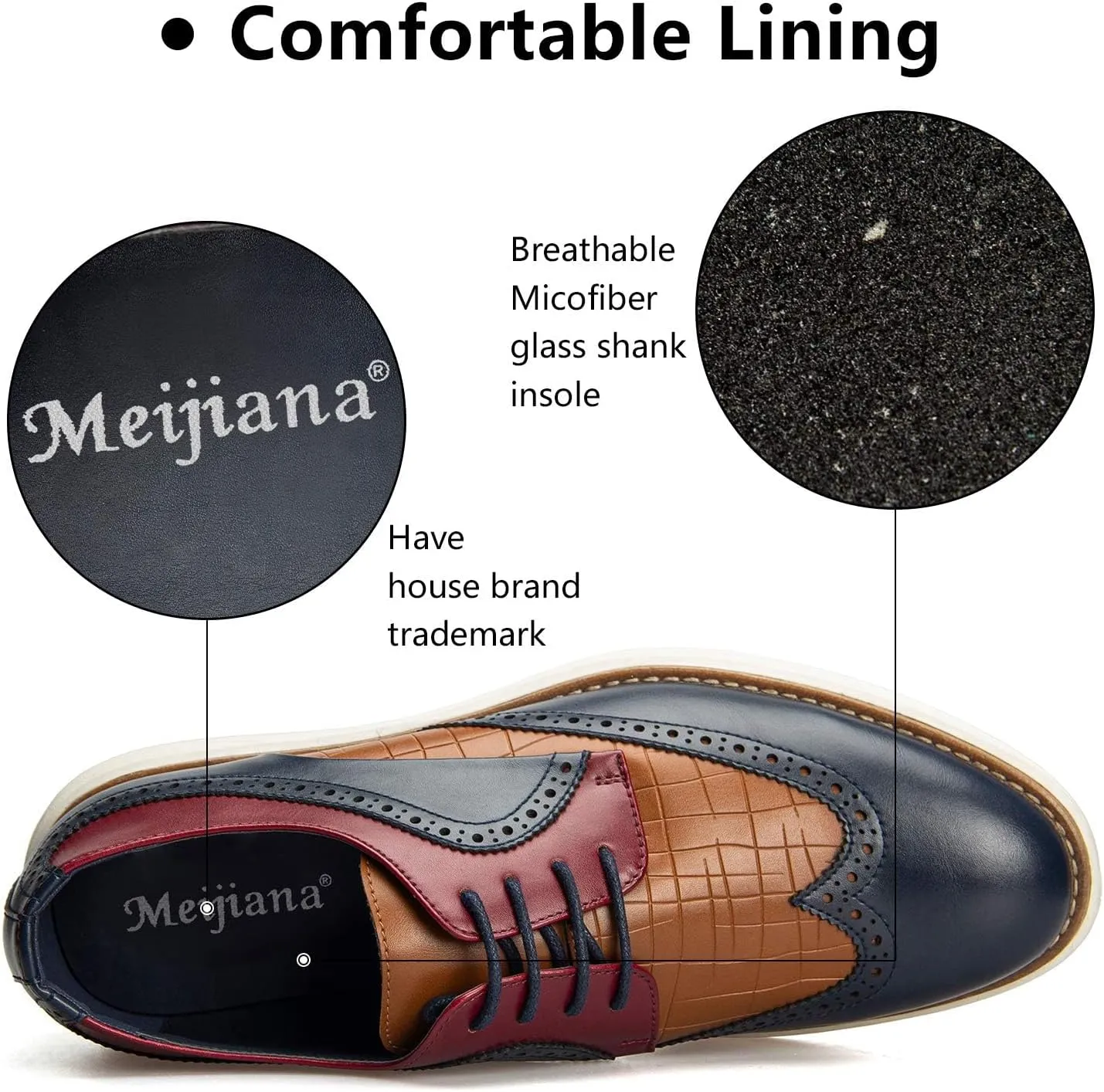 Meijiana Men's Oxford Shoes Casual Shoes for Men Casual Dress Shoes for Men