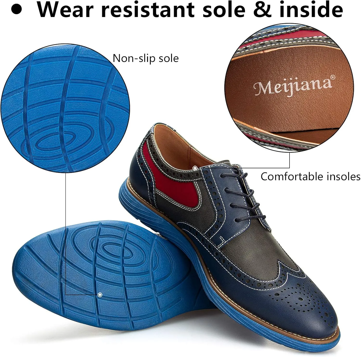 Meijiana Men's Oxford Shoes Casual Shoes for Men Casual Dress Shoes for Men