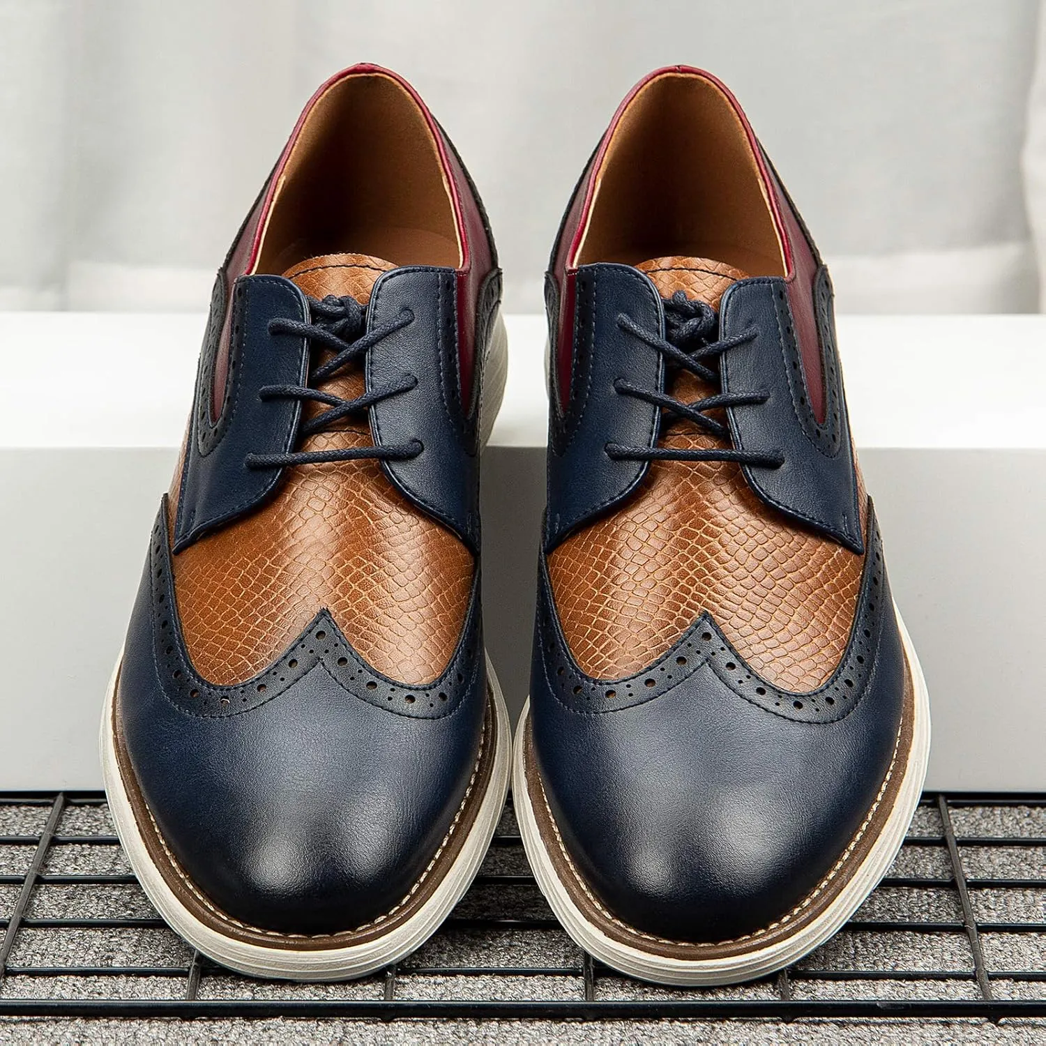 Meijiana Men's Oxford Shoes Dress Shoes Men's Lightweight lace-up Fashion Shoes