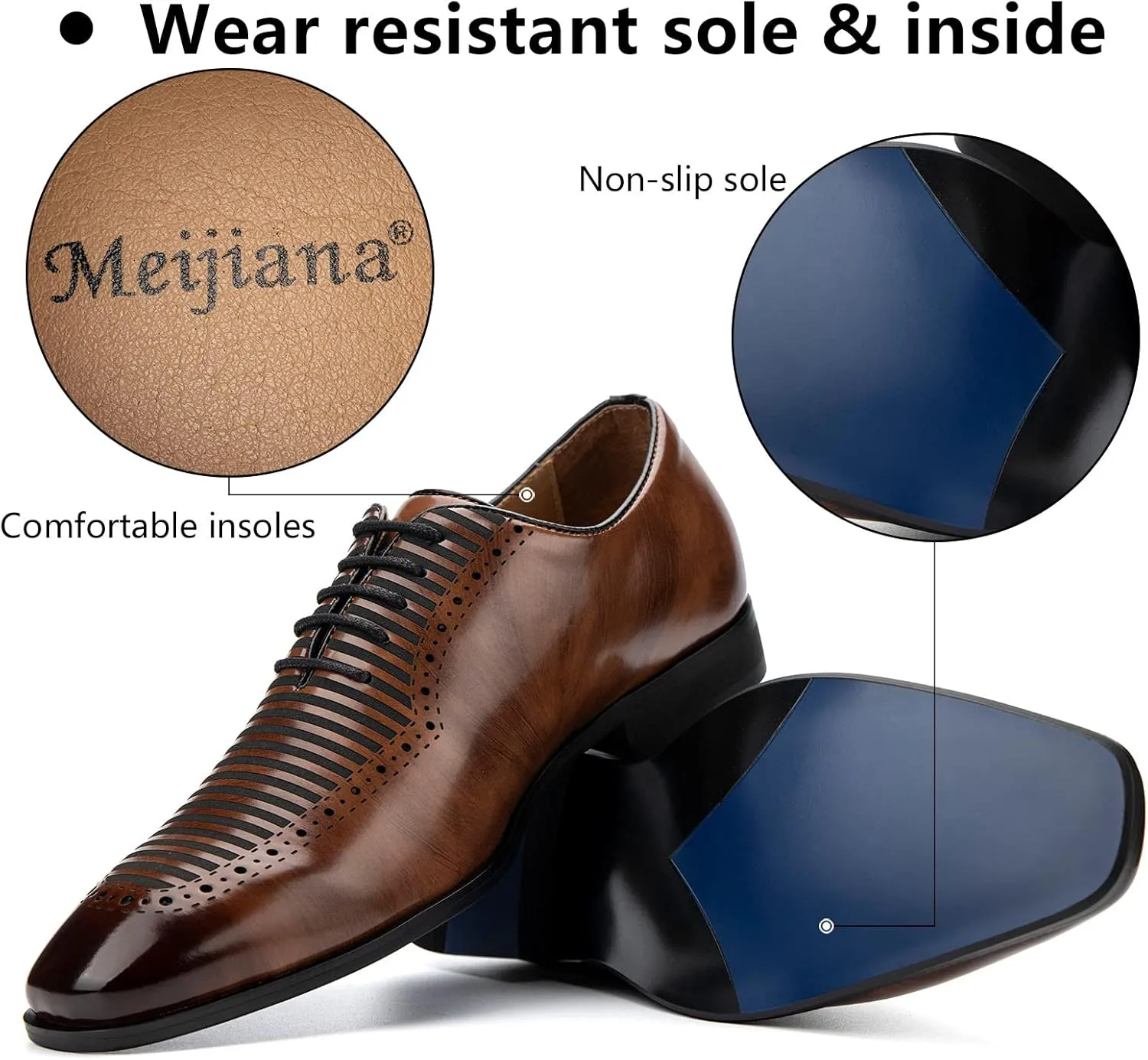 Meijiana Men's Oxfords Luxury Oxford Shoes for Men Business Casual Shoes Men's Lace-up Fashion Shoes