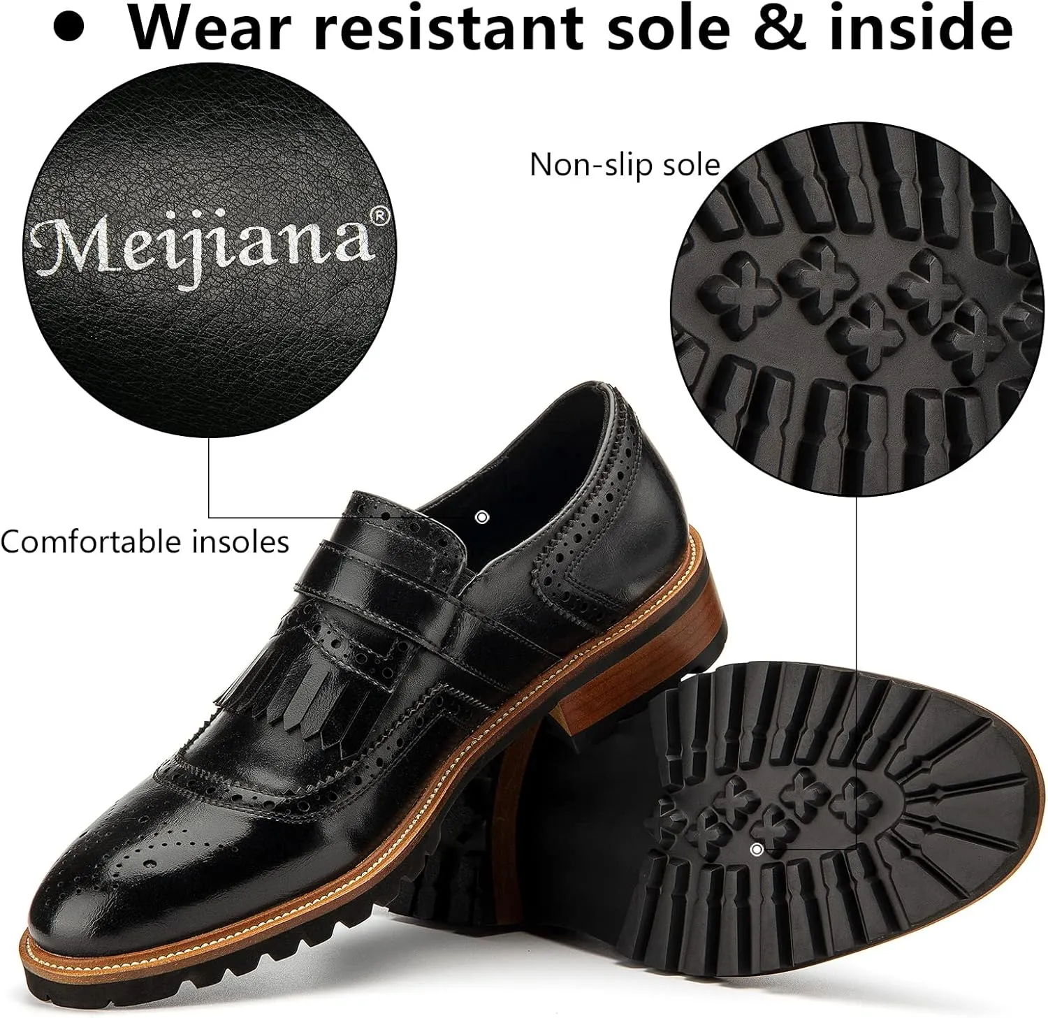Meijiana Men's Oxfords Luxury Oxford Shoes for Men Business Casual Shoes Men's Lace-up Fashion Shoes