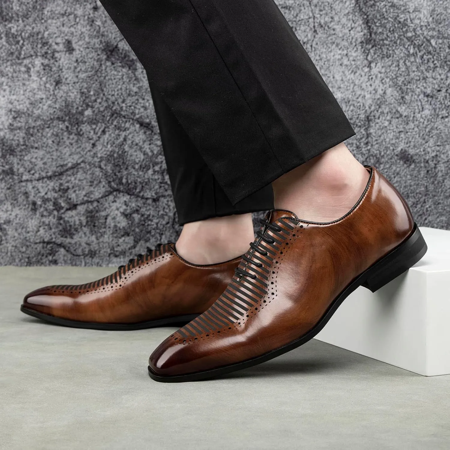 Meijiana Men's Oxfords Luxury Oxford Shoes for Men Business Casual Shoes Men's Lace-up Fashion Shoes