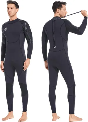 Men Wetsuit Women Neoprene Wet Suit - BEEK 3mm Thermal Scuba Gear Back Zip Ultra Stretch Swimsuit Long Sleeve Full Body Warm Diving Suits for Surfing Snorkeling Swimming Outdoor Water Sports Diver