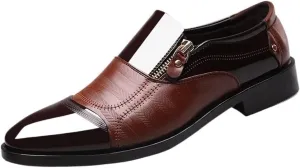 Mens Business Oxford Shoes Genuine Patent Leather Formal Office Wedding Breathable Plus Size Flats for Men